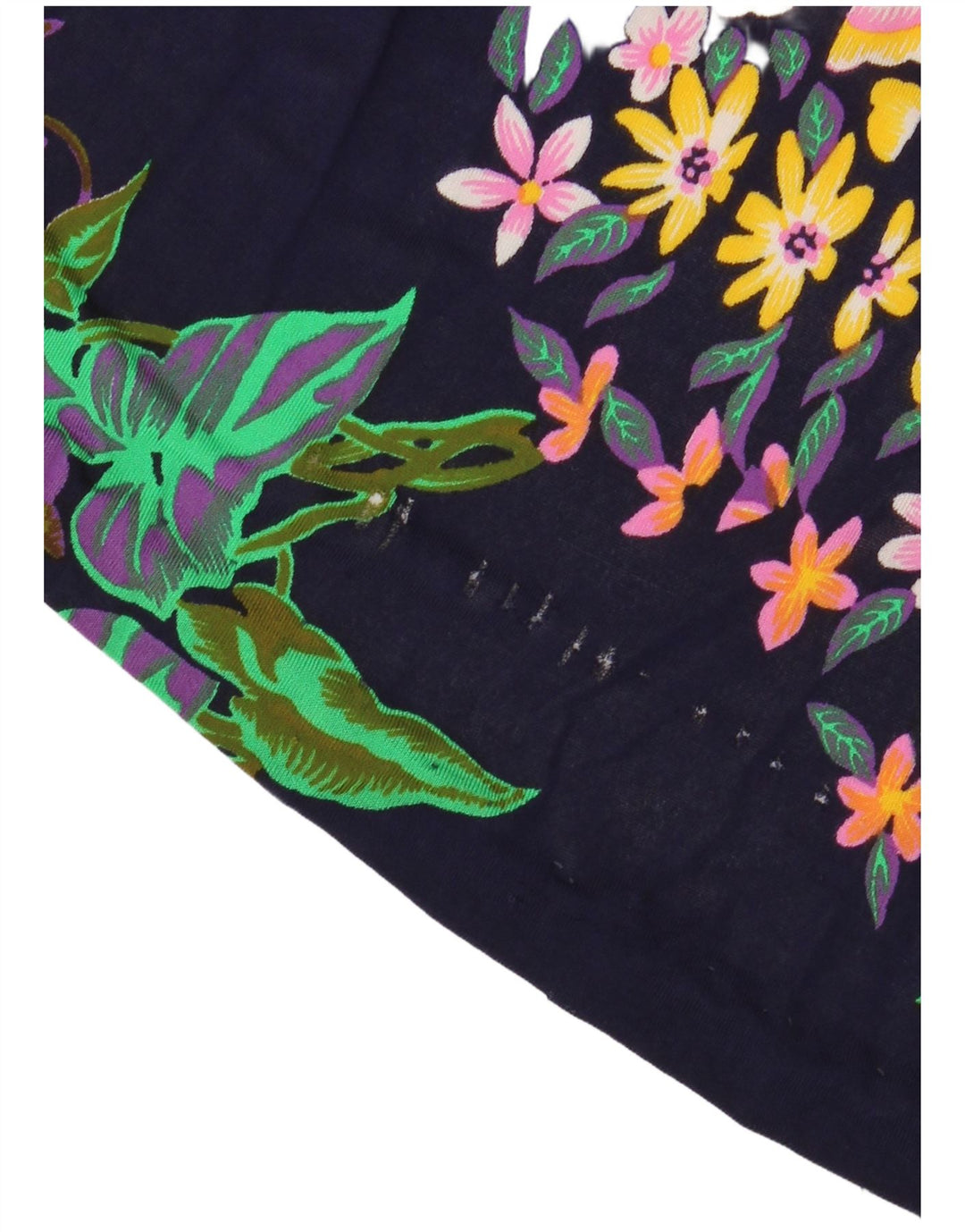 Fusta Maxi pentru femei VINTAGE cu talie înaltă IT 40 Small W24 Bleumarin Floral