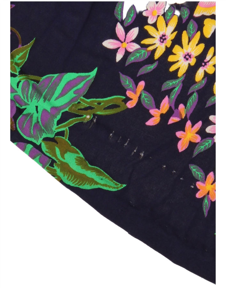 Fusta Maxi pentru femei VINTAGE cu talie înaltă IT 40 Small W24 Bleumarin Floral