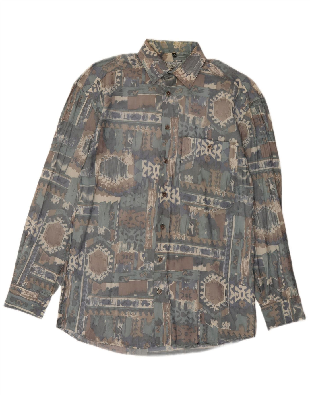 Cămașă C & A pentru bărbați cu model abstract Mărimea 37/38, mic, multicolor, viscoză