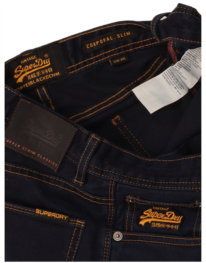 SUPERDRY Blugi Caporal Slim pentru bărbați L32 L34 Bumbac bleumarin