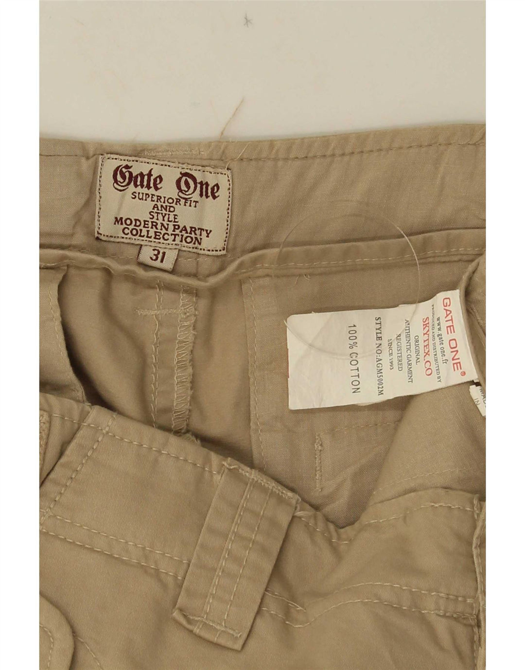 Pantaloni scurti cargo vintage pentru bărbați W31 bumbac mediu bej