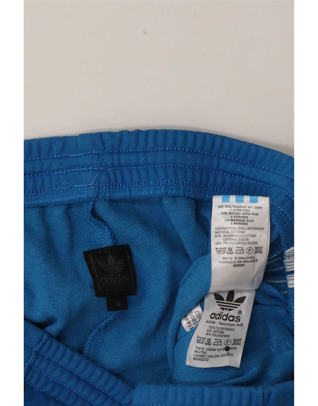 Pantaloni de trening Adidas pentru bărbați, bumbac albastru mediu