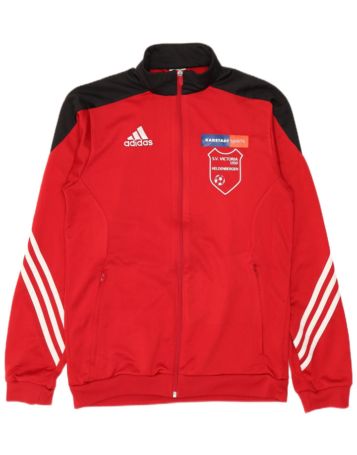 Jachetă de top pentru trening grafic pentru bărbați Adidas, roșu, poliester color bloc