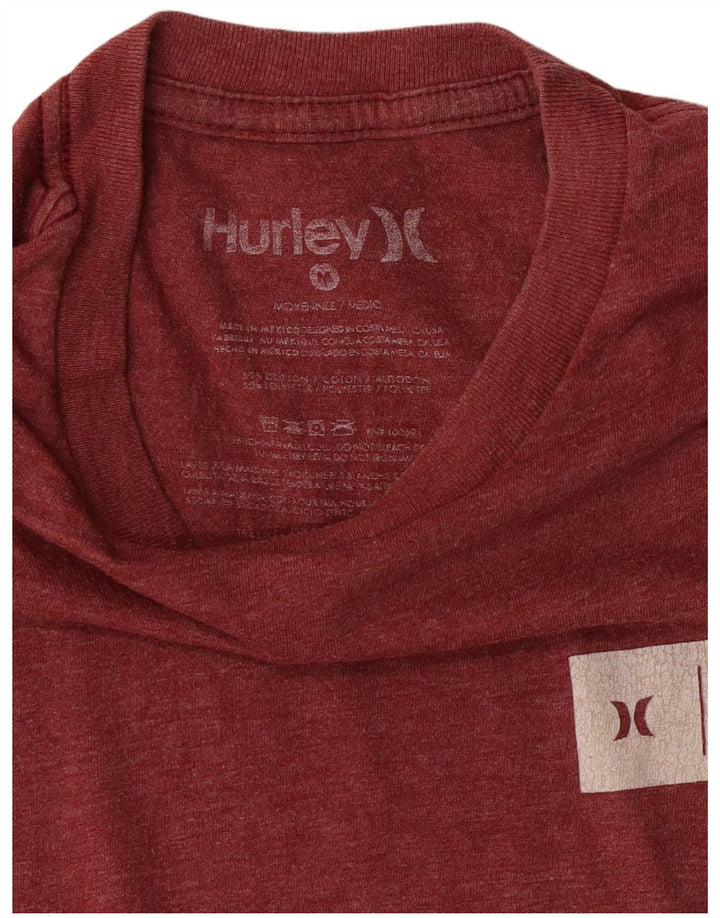 Tricou pentru bărbați Hurley Bumbac Burgundy mediu