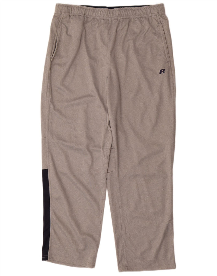 Pantaloni de trening pentru bărbați RUSSELL ATHLETIC, mari, gri, poliester color bloc