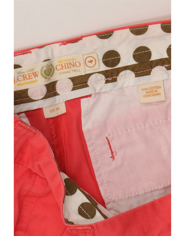 Pantaloni scurti chino pentru femei J. Crew City Fit US 4 Small W32 Pink Bumbac