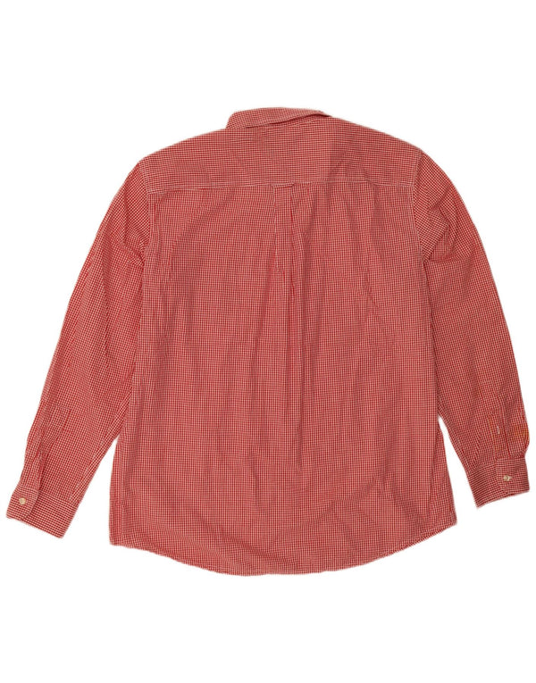 Cămașă pentru bărbați Chaps Easy Care XL, bumbac vichy roșu