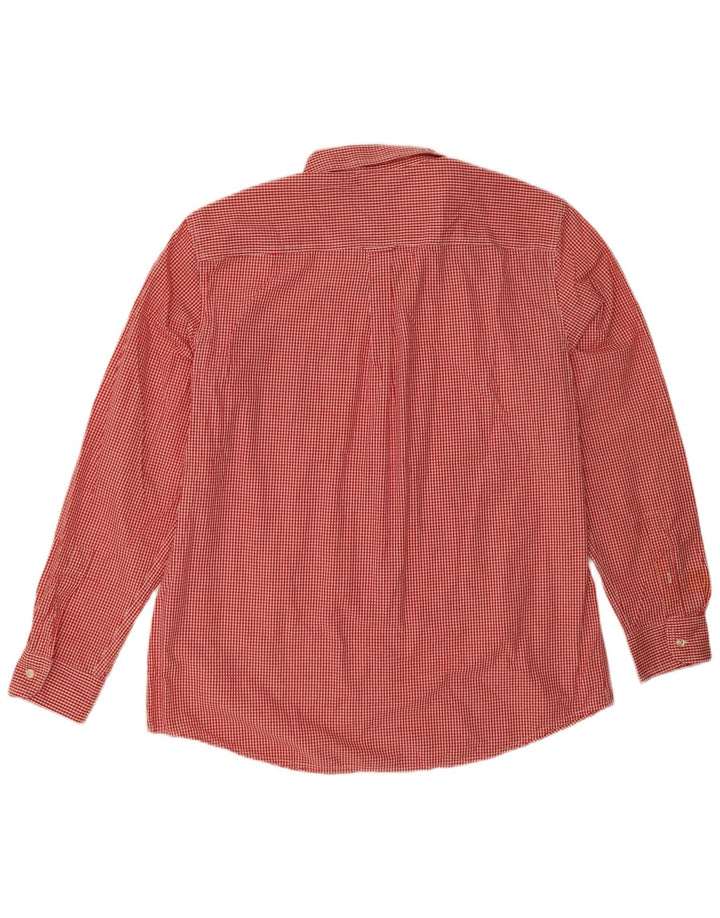 Cămașă pentru bărbați Chaps Easy Care XL, bumbac vichy roșu