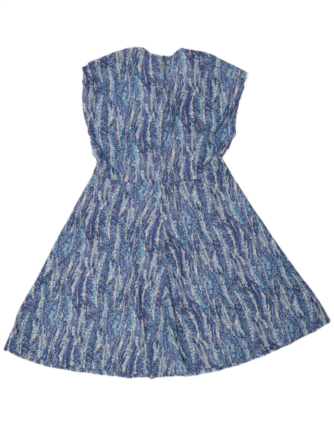 Rochie A-Line Fără Mâneci Vintage pentru Femei IT 44 Poliester Floral Albastru Mediu
