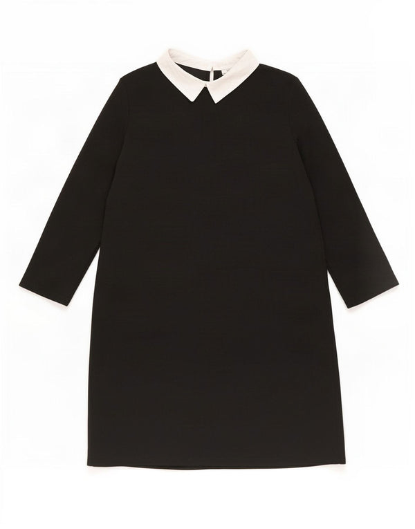 Rochie rotativă pentru femei Zara, cu mâneci 3/4 UK 12 Medium Black Colorblock