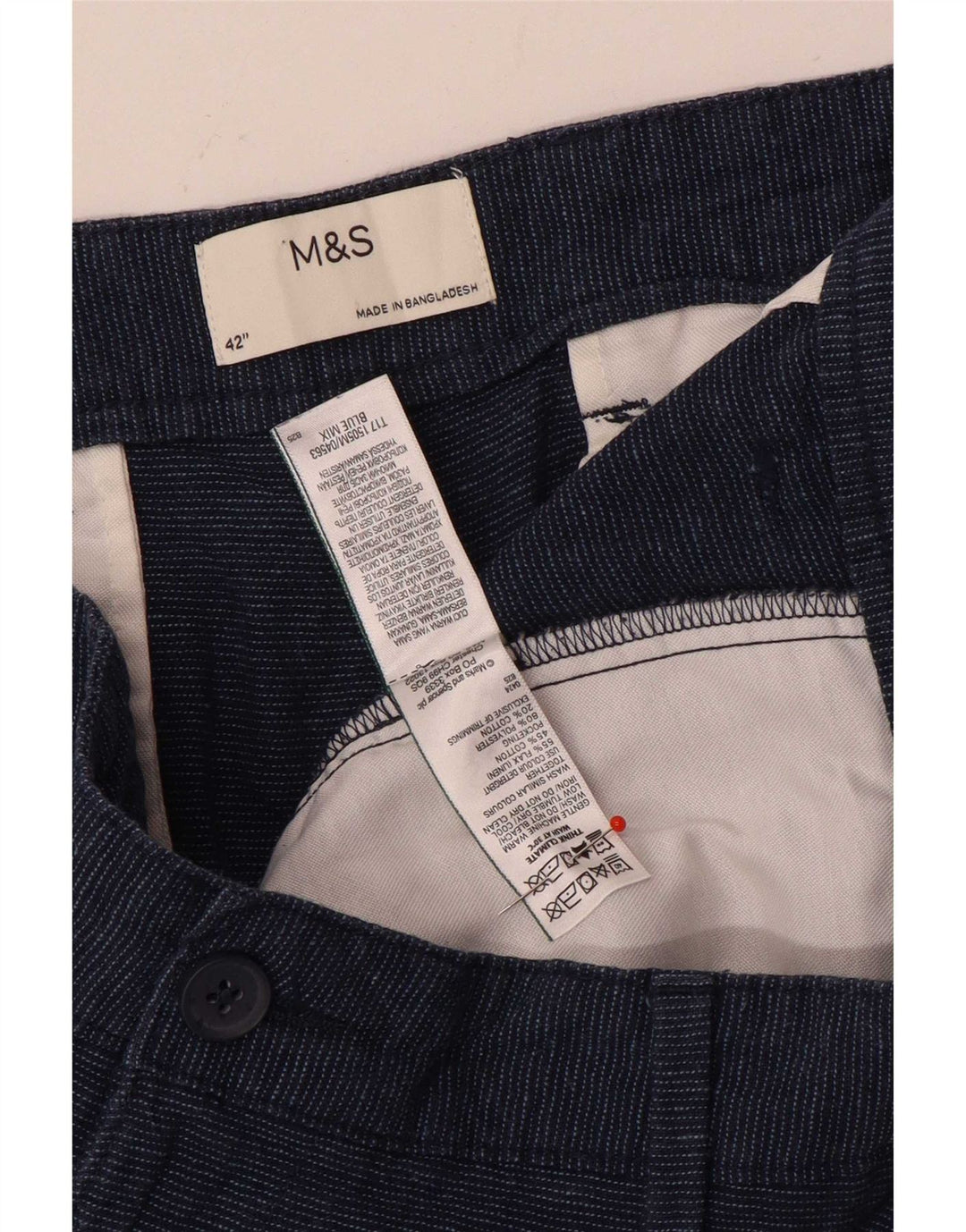 Marks & Spencer pantaloni scurți chino pentru bărbați W42 2XL in albastru