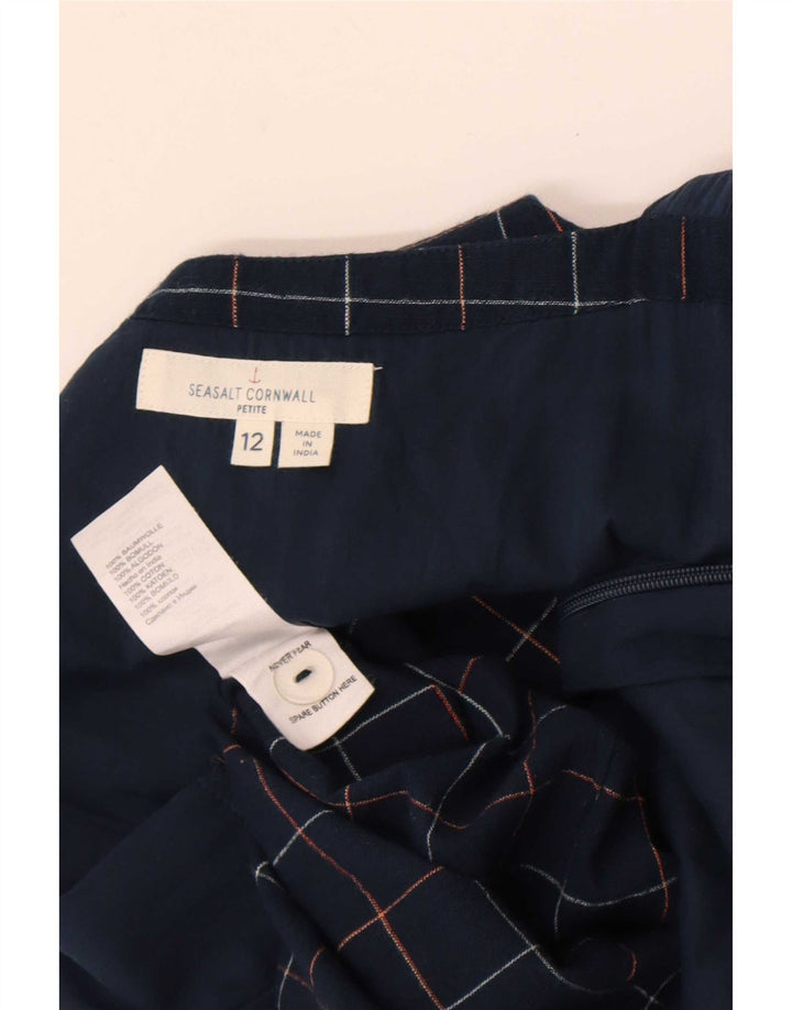 Salopetă mică pentru femei Seasalt Cornwall UK 12 Medium Bleumarin Check Bumbac