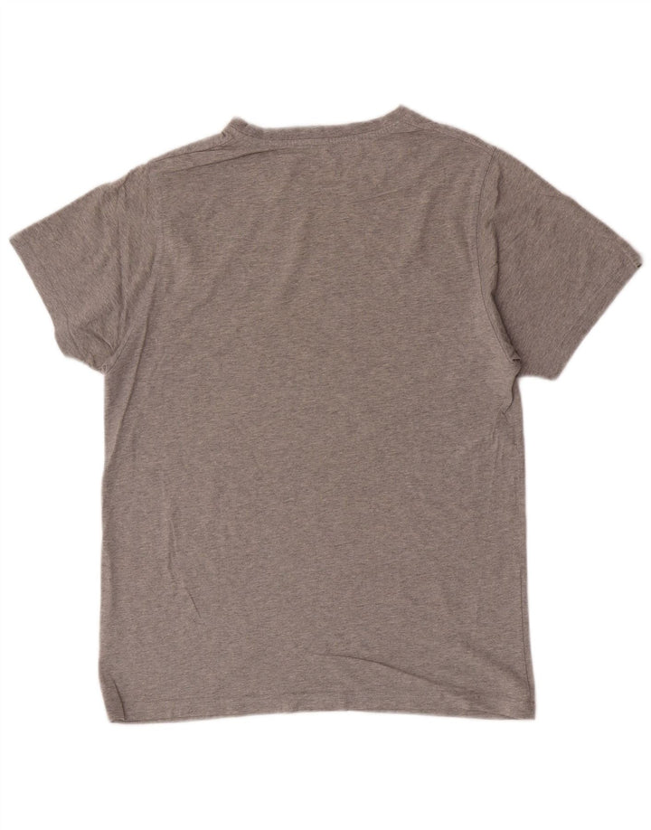 Tricou grafic pentru bărbați New Era Top mare din bumbac gri