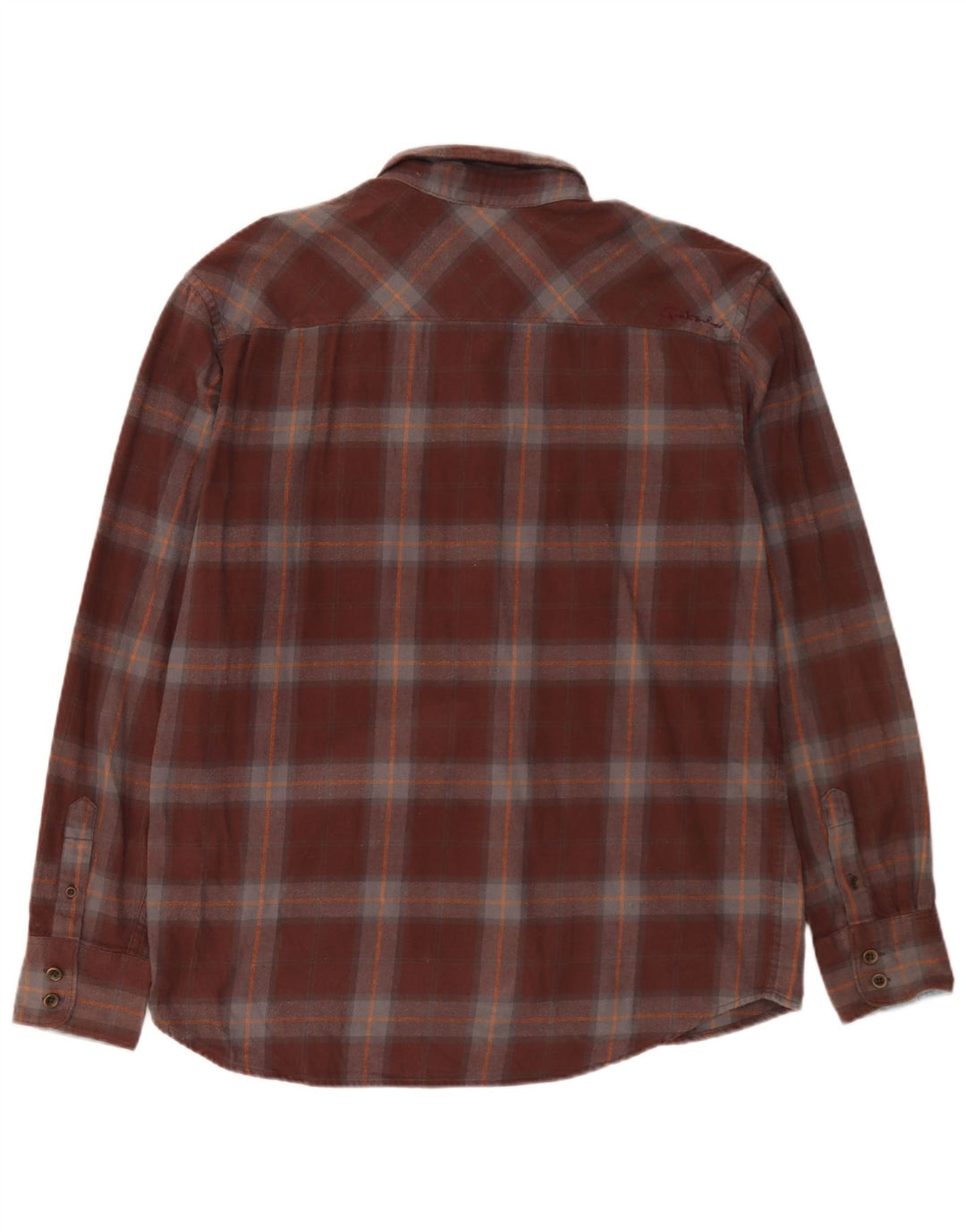 Cămașă de flanel pentru bărbați Quiksilver, bumbac cu carouri maro mari