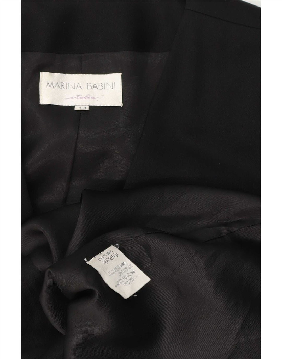 Jachetă Blazer Femei Marina Babini la dublu piept IT 44 Lână Neagră Medie