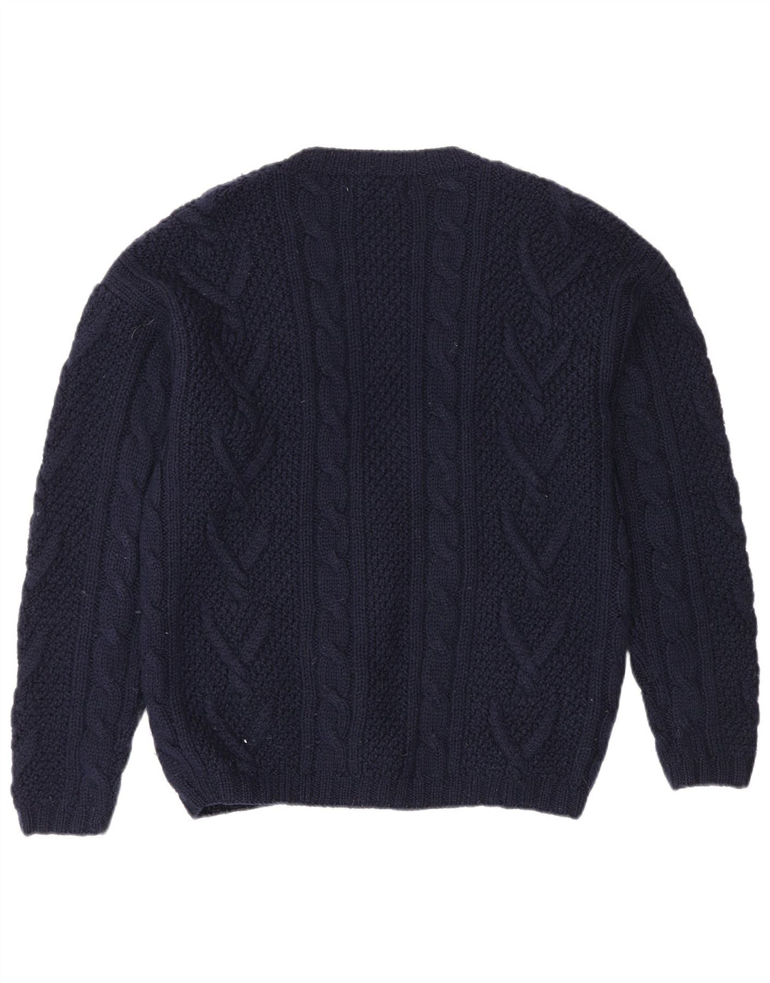 Pulover cardigan supradimensionat pentru femei L.L.Bean UK 10 mic din lână bleumarin