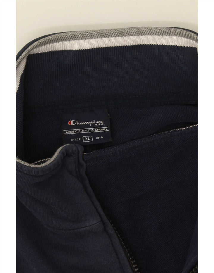 Jachetă de trening pentru bărbați Champion, XL, albastru bleumarin, color block