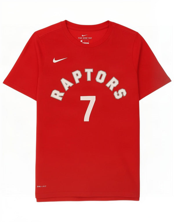 Nike Boys Raptors Graphic T-Shirt Top 12-13 Years Large Red Cotton