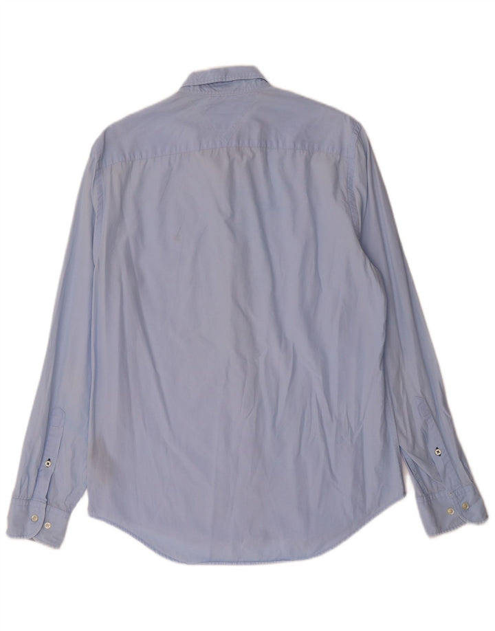 TOMMY HILFIGER Mens New York Fit Shirt Medium Blue Cotton