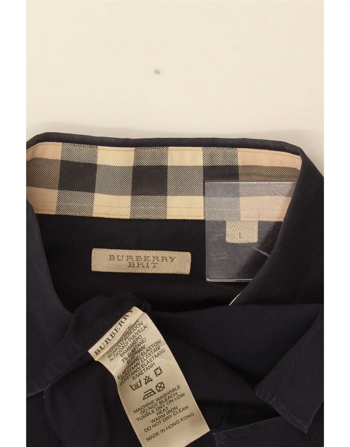 Cămașă BRIT pentru bărbați Burberry, mare, albastru, bumbac