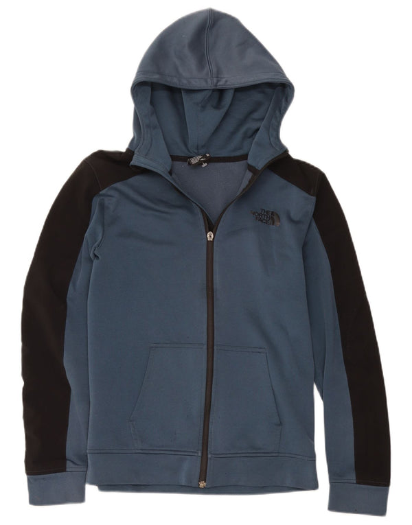 Pulover cu capotă cu fermoar The North Face pentru băieți 14-15 ani XL, albastru, bloc de culoare
