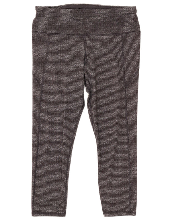 Leggings crop pentru femei UNDER ARMOUR Slim Fit UK 18 XL Gri Geometric