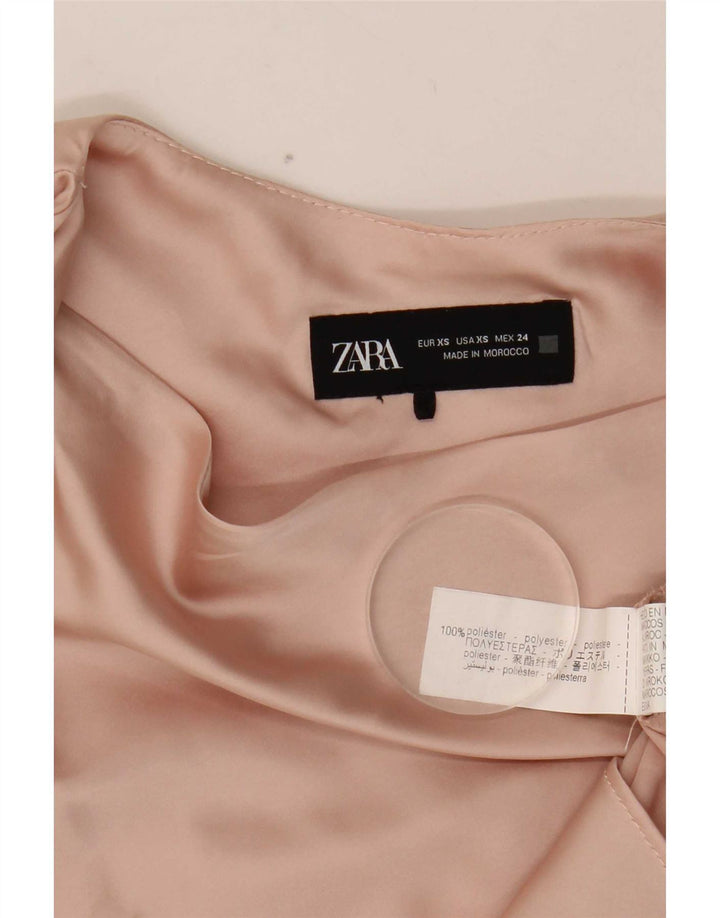 Bluză fără mâneci pentru femei Zara UK 6 XS poliester roz