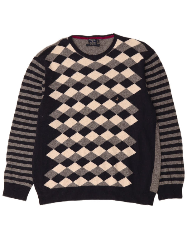 Pulover Brooksfield pentru bărbați, cu gât de barcă, IT 58 2XL, bleumarin