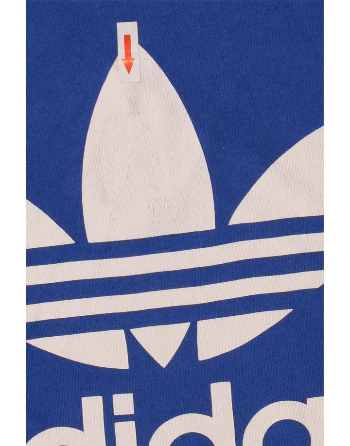 Tricou grafic pentru bărbați Adidas Top, bumbac albastru mediu