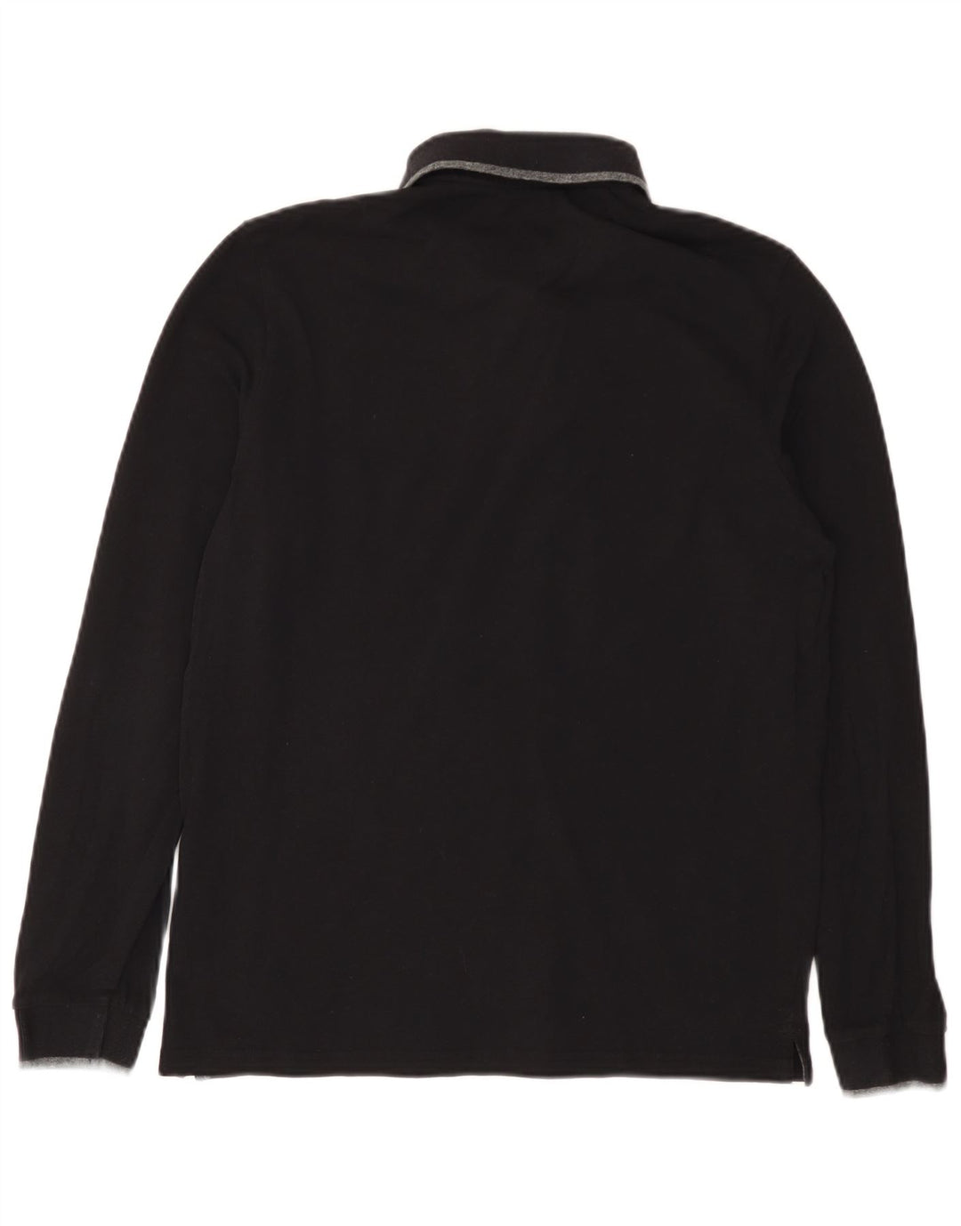 Tricou polo pentru bărbați CHAMPION cu mânecă lungă, bumbac negru mic