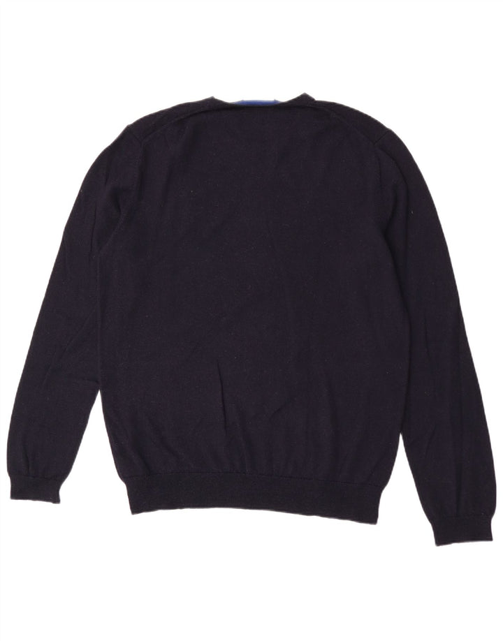 Pulover Calvin Klein pentru bărbați, cu gât crew, lână mare, albastru