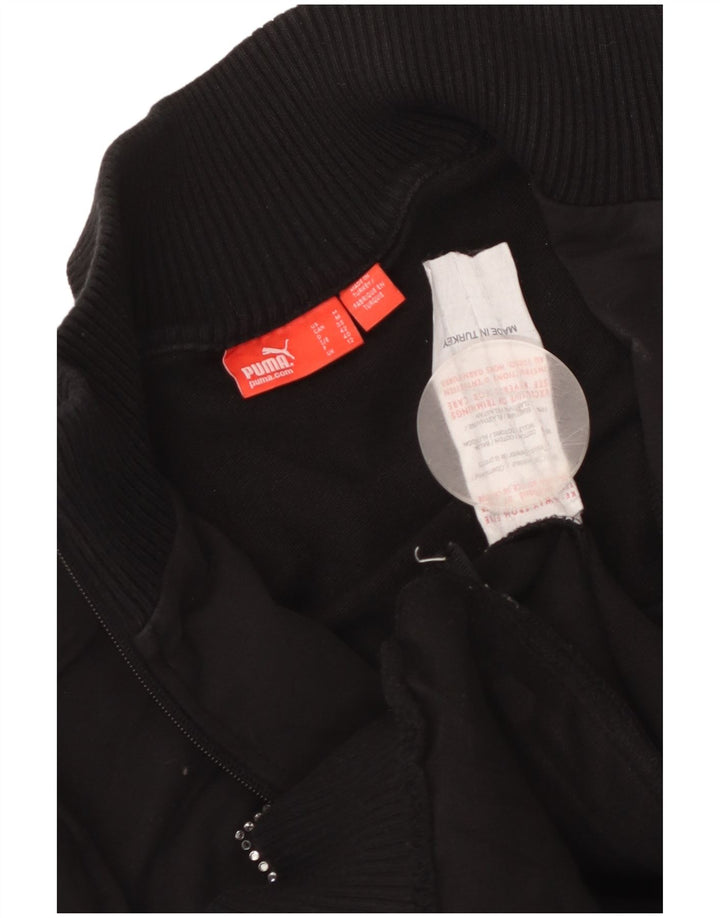 Jachetă de top cu trening grafic Puma pentru femei UK 12 Medium Black Colorblock