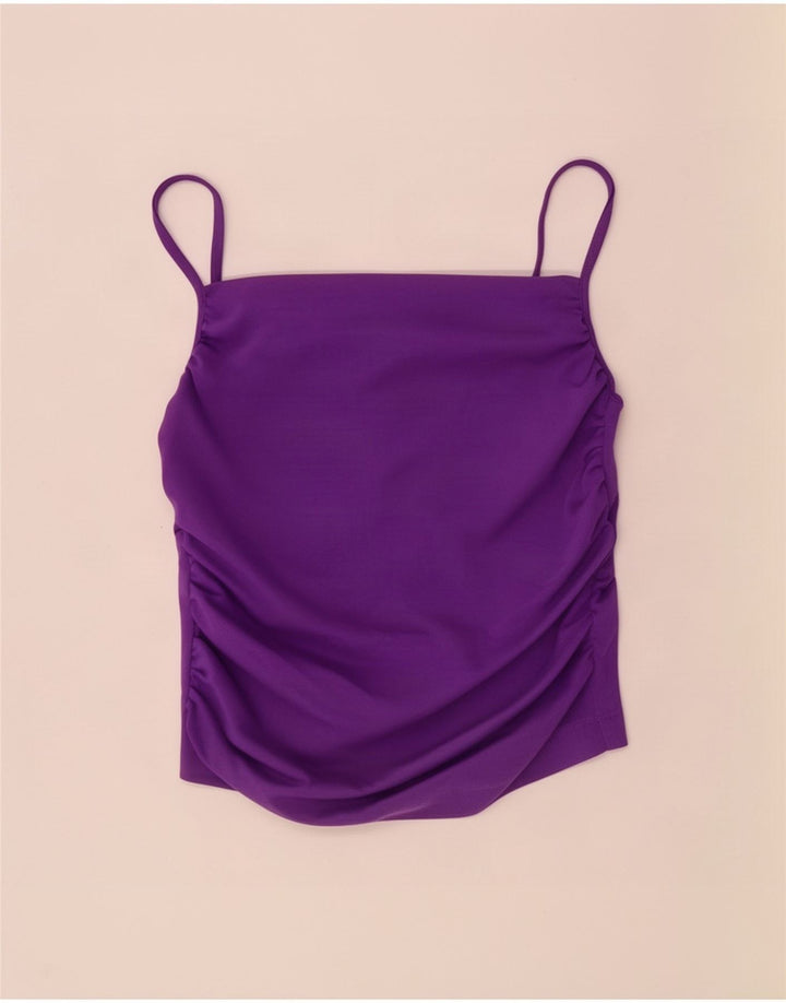 Top camis pentru femei Zara UK 14 mare, mov, bumbac