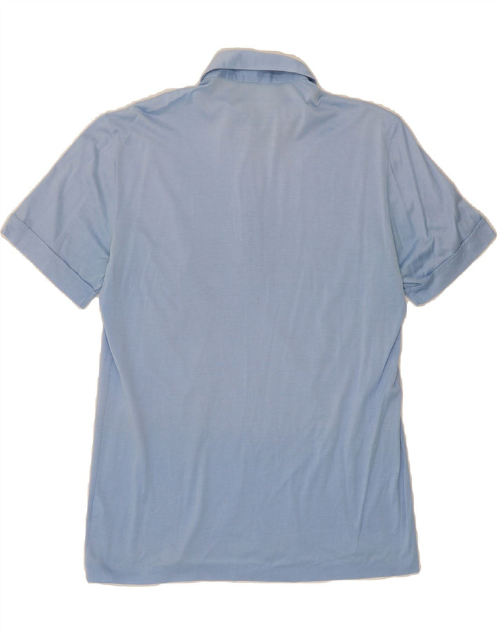 VINTAGE Mens Polo Shirt Medium Blue Cotton Vintage Vintage and Second-Hand Vintage from Messina Hembry 