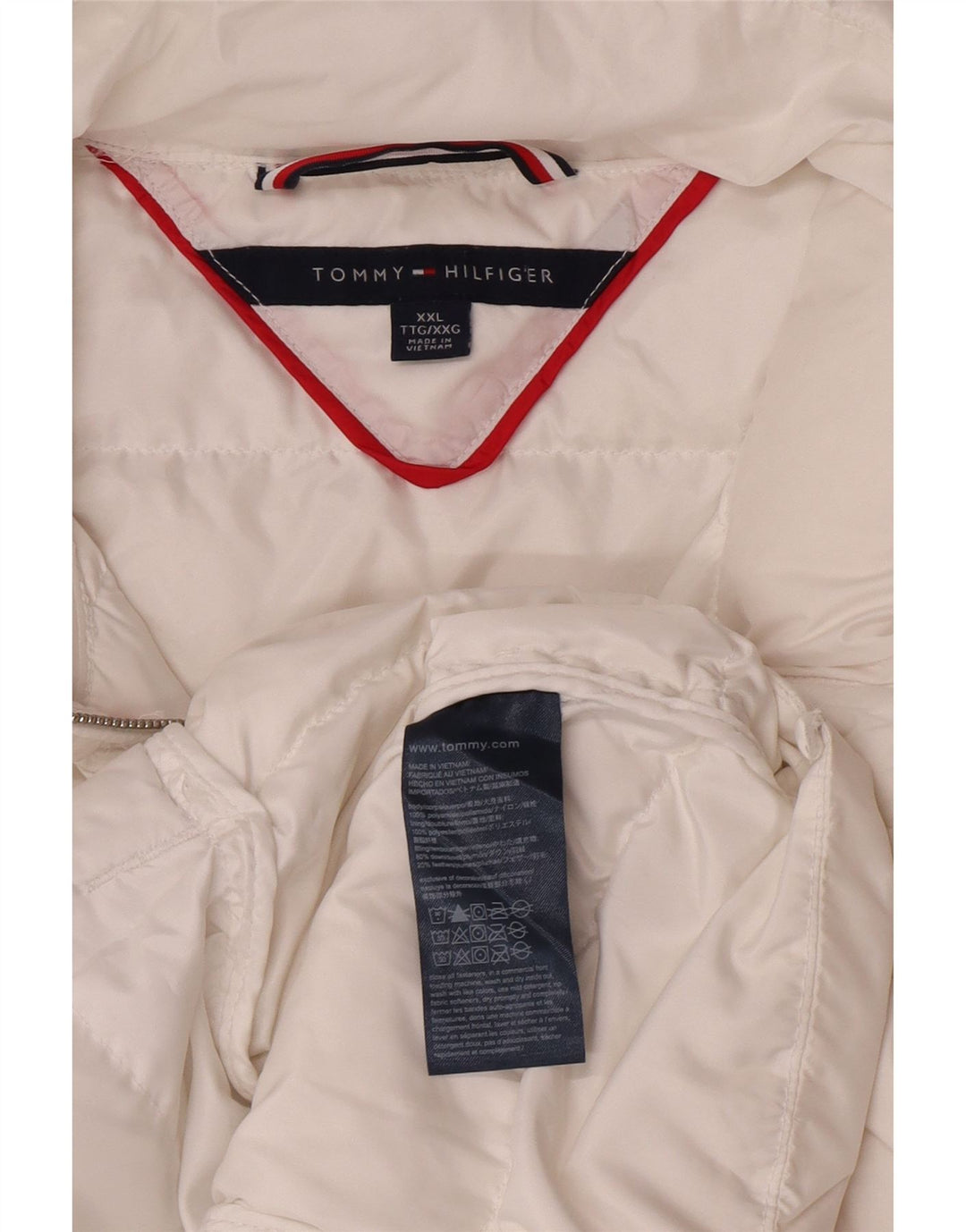 Jachetă căptușită Tommy Hilfiger pentru femei UK 20 2XL Poliamidă albă