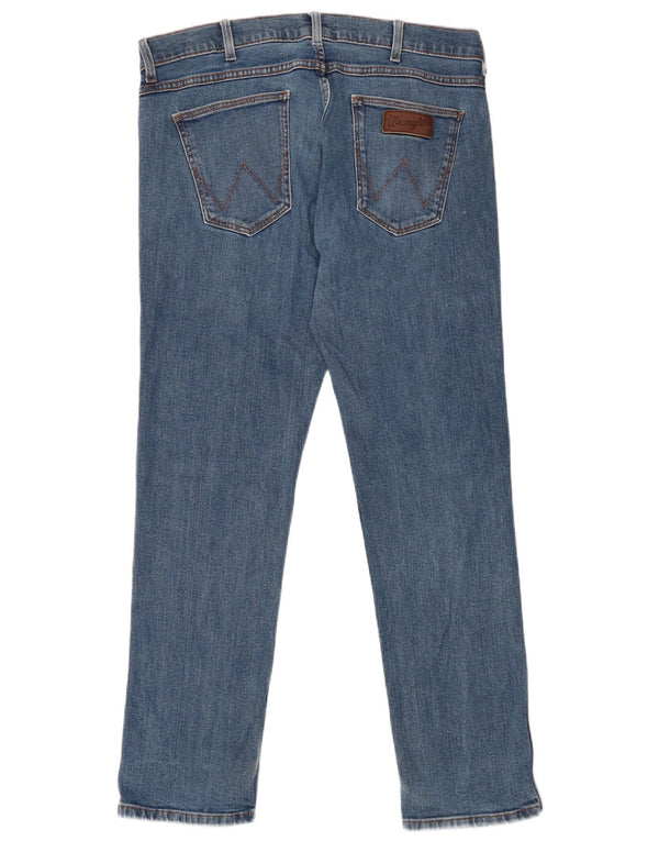 Blugi drepte Wrangler pentru bărbați Greensboro W36 L32 bumbac albastru