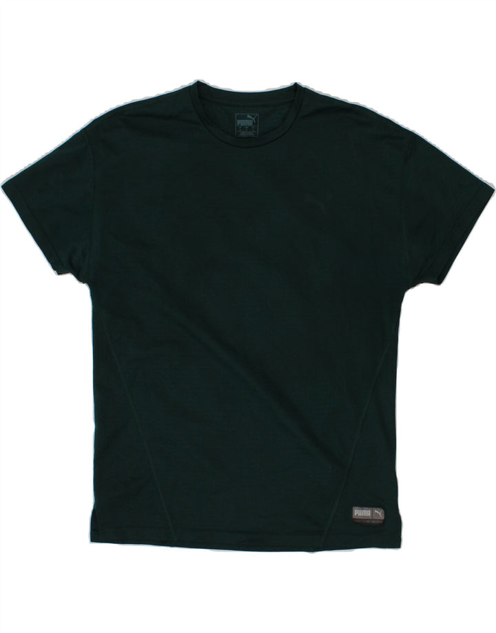 PUMA Mens T-Shirt Top Medium Green Polyester Vintage Puma and Second-Hand Puma from Messina Hembry 
