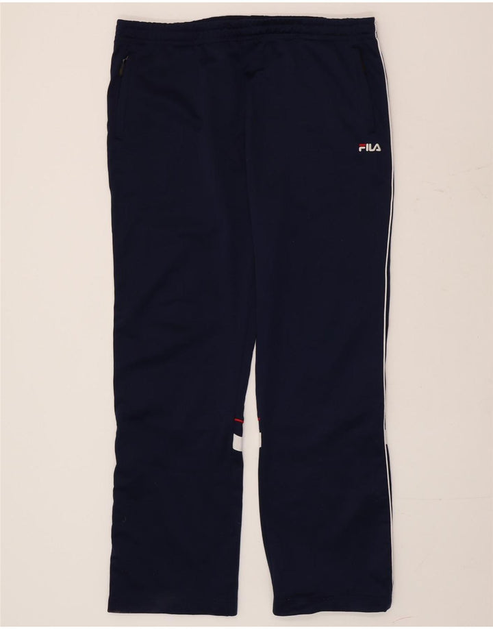 Pantaloni de trening Fila pentru bărbați, mari, bleumarin, poliester color bloc