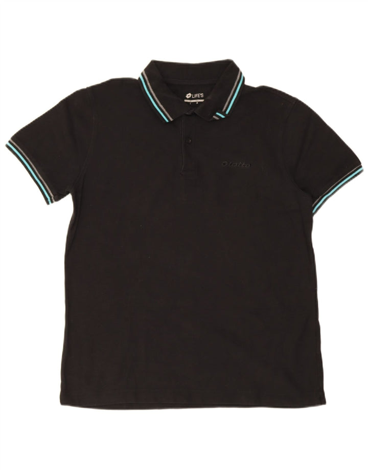 Tricou polo Lotto Life's pentru bărbați, mediu negru