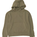 CALVIN KLEIN Womens Oversized Graphic Sweatshirt Jumper UK 10 Small Khaki Vintage Calvin Klein and Second-Hand Calvin Klein from Messina Hembry 