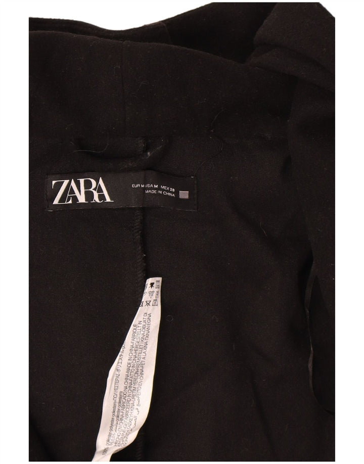 Pardesiu deschis pentru femei cu glugă Zara UK 14 Poliester mediu negru