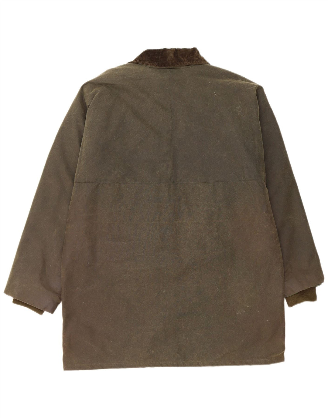 Jachetă vintage din bumbac cerat pentru femei UK 14 mare kaki
