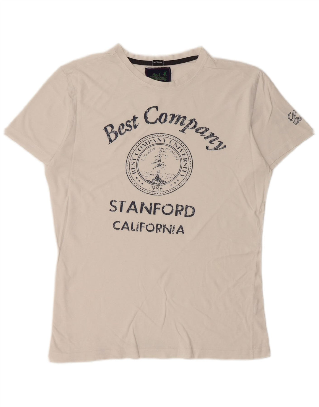 Tricou grafic pentru bărbați Best Company Top Medium White Bumbac