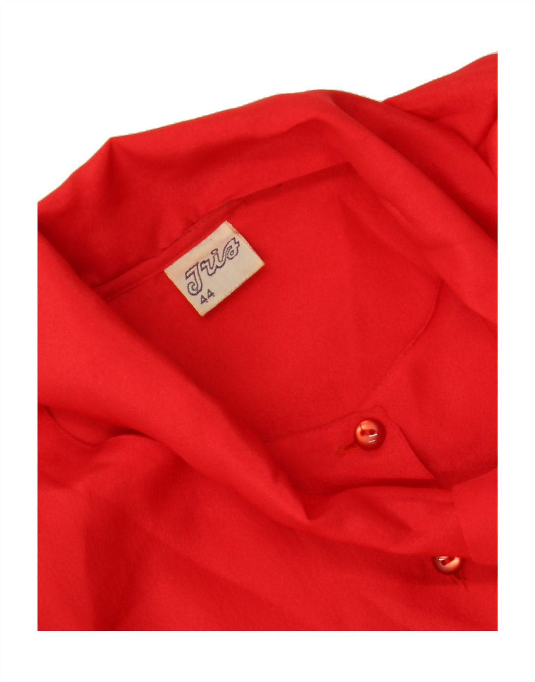 VINTAGE Womens Front Tie Shirt Blouse IT 44 Medium Red Polyester Vintage Vintage and Second-Hand Vintage from Messina Hembry 