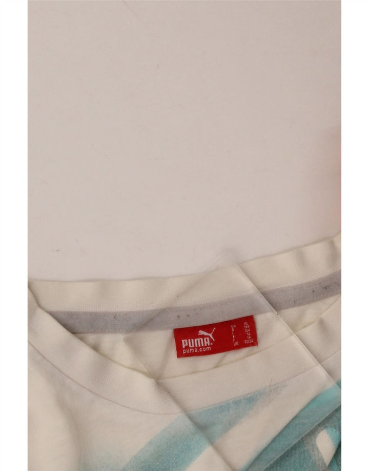 Tricou grafic PUMA pentru băieți Top 13-14 ani alb