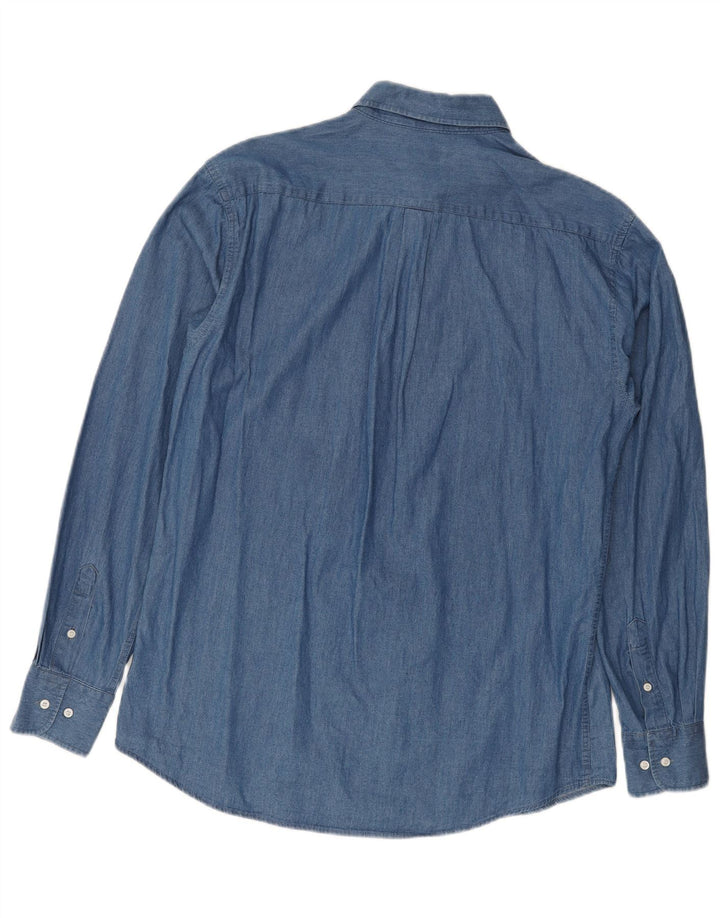 COVERI Mens Denim Shirt Size 41/42 Large Blue