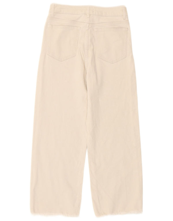 MINT VELVET Blugi tăiați pentru femei cu talie înaltă UK 10 Mici W27 L24 Bej