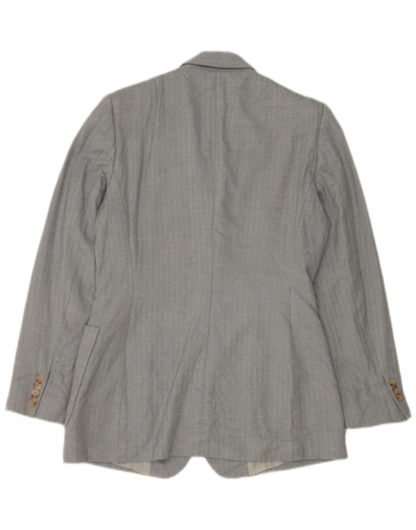 Jachetă pentru femei Ralph Lauren, cu 3 nasturi, US 8 Medium Blue Herringbone