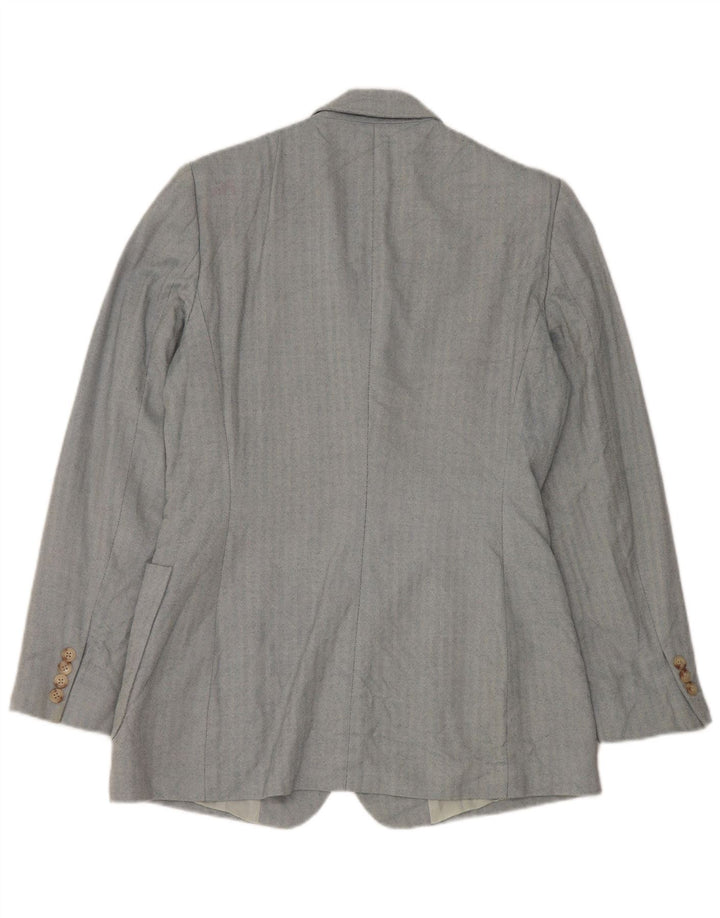 Jachetă pentru femei Ralph Lauren, cu 3 nasturi, US 8 Medium Blue Herringbone