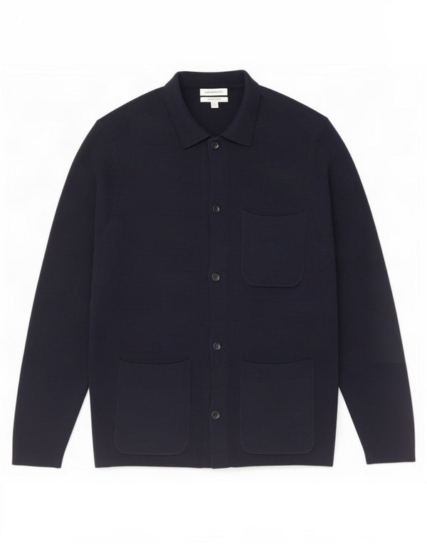 Pulover cardigan cu autograf pentru bărbați Marks & Spencer, XL, bumbac bleumarin